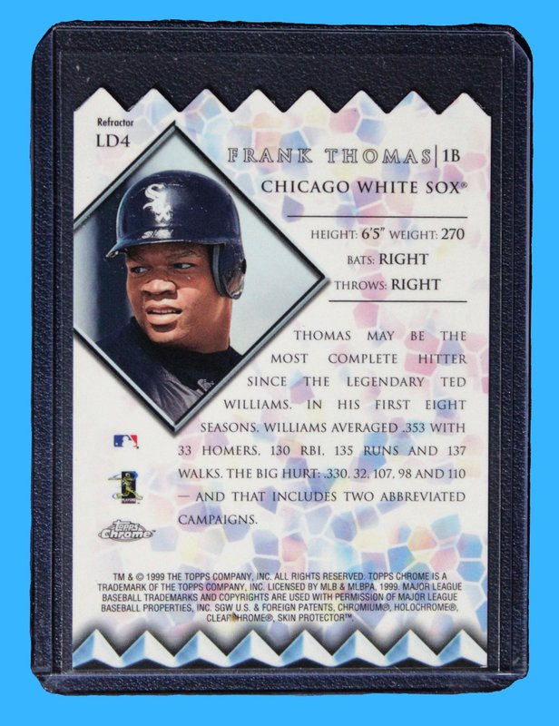 1999 Topps Chrome  Baseball- Lords of the Diamond Frank Thomas #LD4 Refractor - Image 2