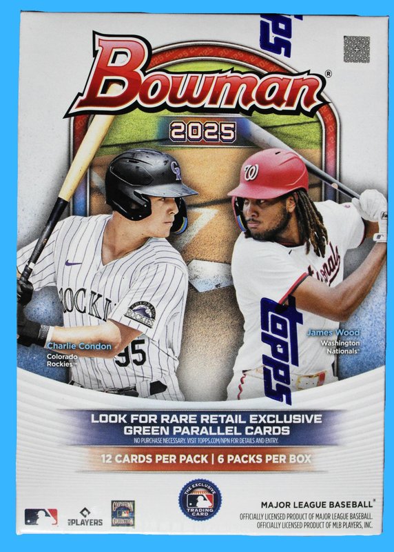 2025 Topps Bowman Baseball  Blaster Box (Green Parallels) - Baseball - Boxes