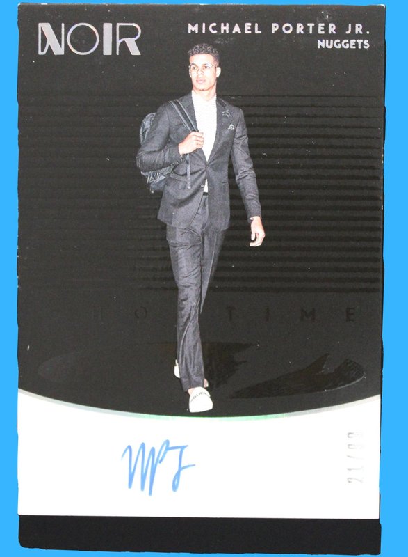 2018-19 Panini Noir Bsaketball Michael Porter Jr. Showtime Rookie Auto /99