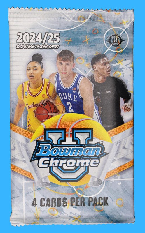 2024-25 Topps Bowman Chrome U Basketball  Hobby Pack (Fresh Box) - Basketball - Packs