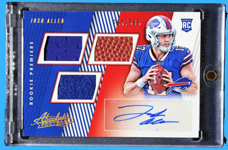 2018 Panini Absolute Football Josh Allen Rookie Auto Relic /365 - Football - Ungraded Cards