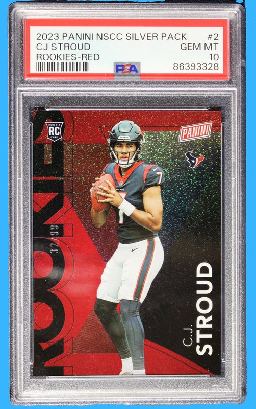 2023 Panini Nationals Silver Pack CJ Stroud Rookies Red /99 PSA 10