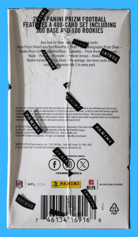 2024 Panini Prizm Football Blaster Box (Lazer Prizms) - Image 3