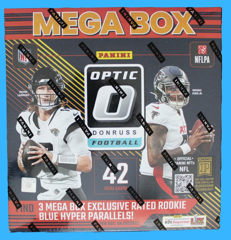 2024 Panini Donruss Optic Football Mega Box (Blue Hyper) - Football - Boxes