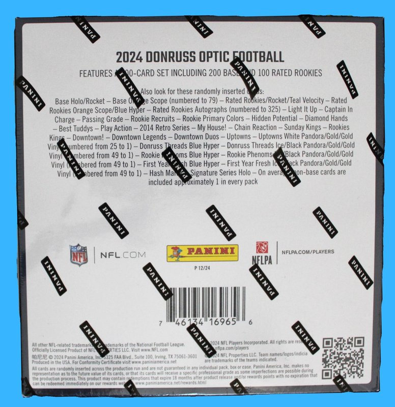 2024 Panini Donruss Optic Football Mega Box (Blue Hyper) - Image 2