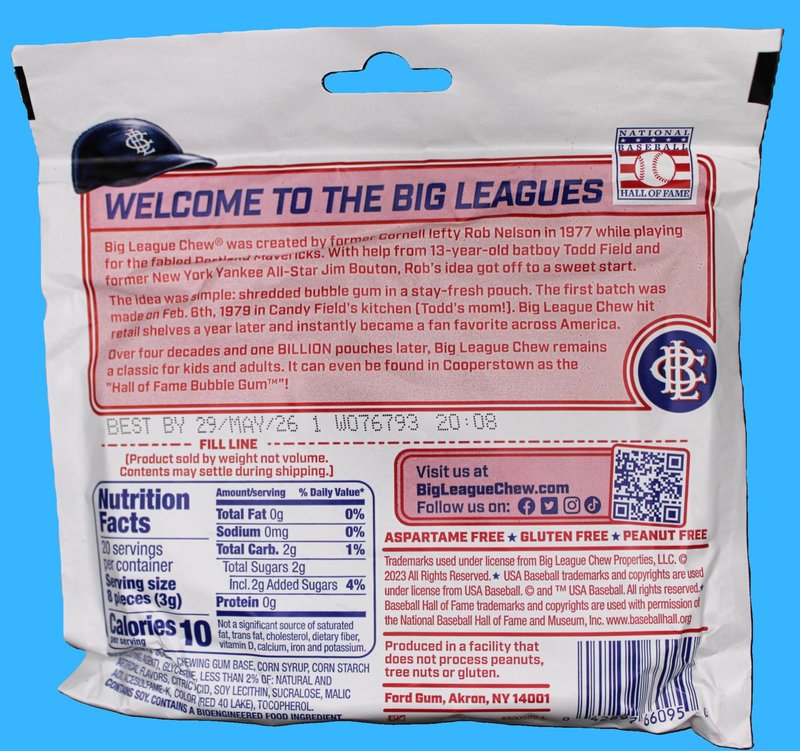 2.12oz Big League Chew Bubble Gum (Slammin' Strawberry) - Image 2