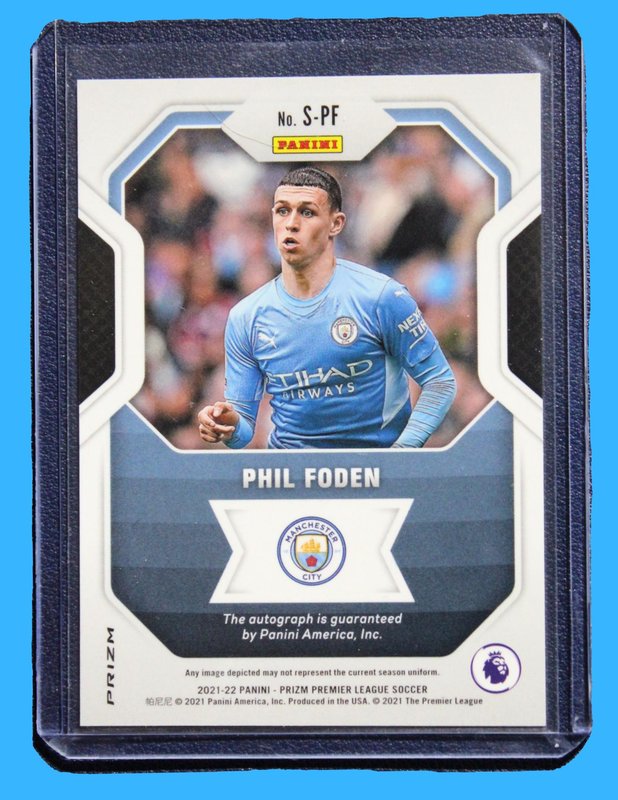 2021-22 Panini Prizm Premier League S-PF Phil Foden Choice Auto - Image 2